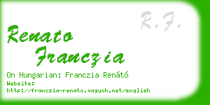 renato franczia business card